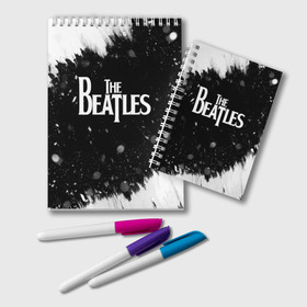 Блокнот с принтом The Beatles BW , 100% бумага | 48 листов, плотность листов — 60 г/м2, плотность картонной обложки — 250 г/м2. Листы скреплены удобной пружинной спиралью. Цвет линий — светло-серый
 | Тематика изображения на принте: beatles | rock | the beatles | битлз | битлс | музыка | рок