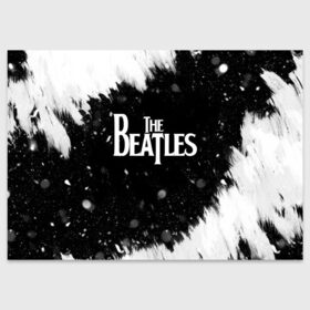 Поздравительная открытка с принтом The Beatles BW , 100% бумага | плотность бумаги 280 г/м2, матовая, на обратной стороне линовка и место для марки
 | Тематика изображения на принте: beatles | rock | the beatles | битлз | битлс | музыка | рок