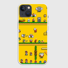 Чехол для iPhone 13 с принтом MARIO 2020 ,  |  | concept art | enemies | first level | fungus | game art | kirbys adventure | luigi’s mansion | mario | mario bros | minimalism | pixels | super mario | super mario 2 | марио