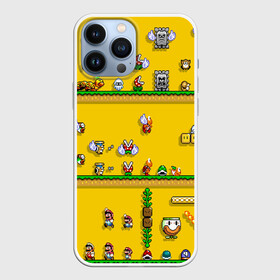 Чехол для iPhone 13 Pro Max с принтом MARIO 2020 ,  |  | concept art | enemies | first level | fungus | game art | kirbys adventure | luigi’s mansion | mario | mario bros | minimalism | pixels | super mario | super mario 2 | марио