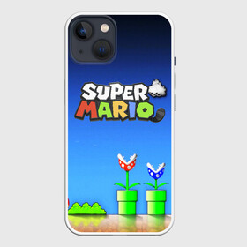 Чехол для iPhone 13 с принтом Super Mario ,  |  | concept art | enemies | first level | fungus | game art | kirbys adventure | luigi’s mansion | mario | mario bros | minimalism | pixels | super mario | super mario 2 | марио