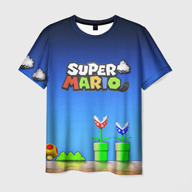 Мужская футболка 3D с принтом Super Mario , 100% полиэфир | прямой крой, круглый вырез горловины, длина до линии бедер | concept art | enemies | first level | fungus | game art | kirbys adventure | luigi’s mansion | mario | mario bros | minimalism | pixels | super mario | super mario 2 | марио