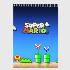 Скетчбук с принтом Super Mario , 100% бумага
 | 48 листов, плотность листов — 100 г/м2, плотность картонной обложки — 250 г/м2. Листы скреплены сверху удобной пружинной спиралью | concept art | enemies | first level | fungus | game art | kirbys adventure | luigi’s mansion | mario | mario bros | minimalism | pixels | super mario | super mario 2 | марио