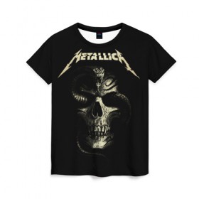 Женская футболка 3D с принтом Metallica , 100% полиэфир ( синтетическое хлопкоподобное полотно) | прямой крой, круглый вырез горловины, длина до линии бедер | heavy metal | metal | metallica | гитара | группы | метал | металлика | музыка | рок | трэш метал | хєви метал