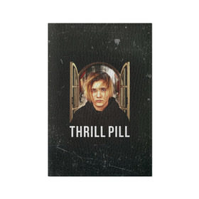 Обложка для паспорта матовая кожа с принтом THRILL PILL - Грустная Песня , натуральная матовая кожа | размер 19,3 х 13,7 см; прозрачные пластиковые крепления | Тематика изображения на принте: fuelle | logo | music | noir | pil | pill | rap | raper | symbol | thril | thrill | tril | trill | дамб | лого | музыка | пил | пилл | рэп | рэппер | сам | символ | трил | трилл | тхрил | тхрилл | фотографии | щит