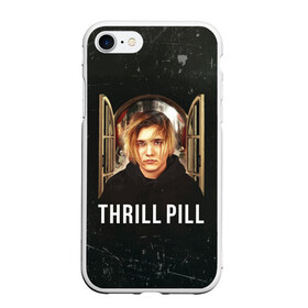 Чехол для iPhone 7/8 матовый с принтом THRILL PILL - Грустная Песня , Силикон | Область печати: задняя сторона чехла, без боковых панелей | fuelle | logo | music | noir | pil | pill | rap | raper | symbol | thril | thrill | tril | trill | дамб | лого | музыка | пил | пилл | рэп | рэппер | сам | символ | трил | трилл | тхрил | тхрилл | фотографии | щит