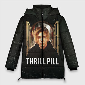 Женская зимняя куртка 3D с принтом THRILL PILL - Грустная Песня , верх — 100% полиэстер; подкладка — 100% полиэстер; утеплитель — 100% полиэстер | длина ниже бедра, силуэт Оверсайз. Есть воротник-стойка, отстегивающийся капюшон и ветрозащитная планка. 

Боковые карманы с листочкой на кнопках и внутренний карман на молнии | fuelle | logo | music | noir | pil | pill | rap | raper | symbol | thril | thrill | tril | trill | дамб | лого | музыка | пил | пилл | рэп | рэппер | сам | символ | трил | трилл | тхрил | тхрилл | фотографии | щит