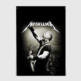 Постер с принтом Metallica , 100% бумага
 | бумага, плотность 150 мг. Матовая, но за счет высокого коэффициента гладкости имеет небольшой блеск и дает на свету блики, но в отличии от глянцевой бумаги не покрыта лаком | heavy metal | metal | metallica | гитара | группы | метал | металлика | музыка | рок | трэш метал | хєви метал