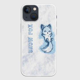 Чехол для iPhone 13 mini с принтом Snow fox ,  |  | fox | snow | лис | лиса | лисёнок | лисичка | снег | снежная