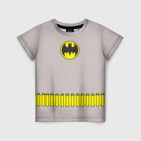 Детская футболка 3D с принтом Batman - костюм , 100% гипоаллергенный полиэфир | прямой крой, круглый вырез горловины, длина до линии бедер, чуть спущенное плечо, ткань немного тянется | arkham asylum | batman | batman and joker | batman and robin | detective batman | detective comics | shtatbat