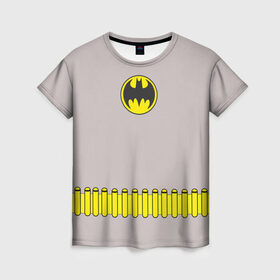 Женская футболка 3D с принтом Batman - костюм , 100% полиэфир ( синтетическое хлопкоподобное полотно) | прямой крой, круглый вырез горловины, длина до линии бедер | Тематика изображения на принте: arkham asylum | batman | batman and joker | batman and robin | detective batman | detective comics | shtatbat