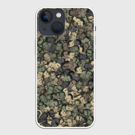 Чехол для iPhone 13 mini с принтом Камуфляж Зеленый Слоник ,  |  | лица | лицо | милитари | паттрен | слон | фильм | хаки