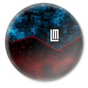 Значок с принтом Lindemann ,  металл | круглая форма, металлическая застежка в виде булавки | lindemann | metall | till | линдеманн | металл | тиль | тиль линдеманн