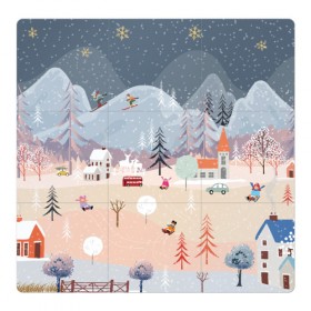 Магнитный плакат 3Х3 с принтом Новогодние каникулы , Полимерный материал с магнитным слоем | 9 деталей размером 9*9 см | 2020 | елка | елки | елочные игрушки | зима | зимняя | игрушки | мороз | новогодняя | новый год | новый год 2020 | рождество | рябина | снег | холод