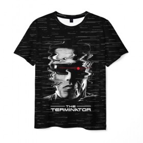 Мужская футболка 3D с принтом The Terminator , 100% полиэфир | прямой крой, круглый вырез горловины, длина до линии бедер | Тематика изображения на принте: arnold | connor | john | robot | schwarzenegger | skynet | t 800 | terminator | арнольд | джон | коннор | ликвидатор | небесная | робот | сеть | скайнет | терминатор | шварценеггер