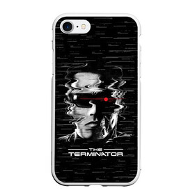 Чехол для iPhone 7/8 матовый с принтом The Terminator , Силикон | Область печати: задняя сторона чехла, без боковых панелей | arnold | connor | john | robot | schwarzenegger | skynet | t 800 | terminator | арнольд | джон | коннор | ликвидатор | небесная | робот | сеть | скайнет | терминатор | шварценеггер