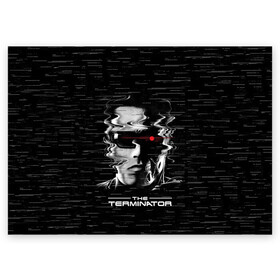 Поздравительная открытка с принтом The Terminator , 100% бумага | плотность бумаги 280 г/м2, матовая, на обратной стороне линовка и место для марки
 | arnold | connor | john | robot | schwarzenegger | skynet | t 800 | terminator | арнольд | джон | коннор | ликвидатор | небесная | робот | сеть | скайнет | терминатор | шварценеггер