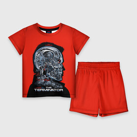 Детский костюм с шортами 3D с принтом The Terminator ,  |  | arnold | connor | john | robot | schwarzenegger | skynet | t 800 | terminator | арнольд | джон | коннор | ликвидатор | небесная | робот | сеть | скайнет | терминатор | шварценеггер