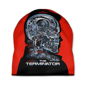 Шапка 3D с принтом The Terminator , 100% полиэстер | универсальный размер, печать по всей поверхности изделия | arnold | connor | john | robot | schwarzenegger | skynet | t 800 | terminator | арнольд | джон | коннор | ликвидатор | небесная | робот | сеть | скайнет | терминатор | шварценеггер