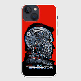 Чехол для iPhone 13 mini с принтом The Terminator ,  |  | Тематика изображения на принте: arnold | connor | john | robot | schwarzenegger | skynet | t 800 | terminator | арнольд | джон | коннор | ликвидатор | небесная | робот | сеть | скайнет | терминатор | шварценеггер