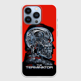 Чехол для iPhone 13 Pro с принтом The Terminator ,  |  | Тематика изображения на принте: arnold | connor | john | robot | schwarzenegger | skynet | t 800 | terminator | арнольд | джон | коннор | ликвидатор | небесная | робот | сеть | скайнет | терминатор | шварценеггер