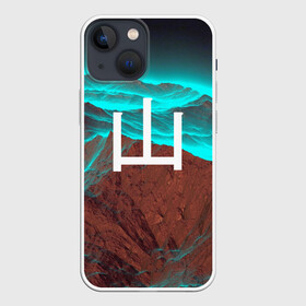 Чехол для iPhone 13 mini с принтом Горы ,  |  | vaporwave | горы | иероглиф | япония