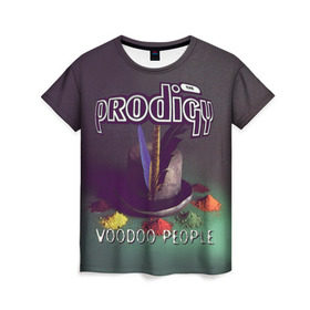 Женская футболка 3D с принтом The Prodigy , 100% полиэфир ( синтетическое хлопкоподобное полотно) | прямой крой, круглый вырез горловины, длина до линии бедер | people | prodigy | the prodigy | voodoo people | продиджи