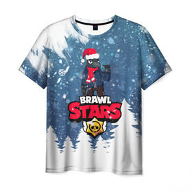 Мужская футболка 3D с принтом Новогодний Brawl Stars Crow , 100% полиэфир | прямой крой, круглый вырез горловины, длина до линии бедер | 2020 | brawl | brawl stars | christmas | crow | new year | stars | бравл старс | брол старс | ворон | кроу | новогодний | новый год | рождество