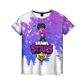 Женская футболка 3D с принтом Новогодний Brawl Stars Bibi #3 , 100% полиэфир ( синтетическое хлопкоподобное полотно) | прямой крой, круглый вырез горловины, длина до линии бедер | 2020 | bibi | brawl | brawl stars | christmas | new year | stars | биби | бравл старс | брол старс | новогодний | новый год | рождество