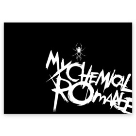 Поздравительная открытка с принтом My Chemical Romance , 100% бумага | плотность бумаги 280 г/м2, матовая, на обратной стороне линовка и место для марки
 | gerard way | mcr | my chemical romance | альтернативный | группа | джерард уэй | май кемикал романс | мкр | мой химический роман | мхр | мцр | панк | поп | поппанк | рок | рэй торо