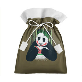 Подарочный 3D мешок с принтом Panda , 100% полиэстер | Размер: 29*39 см | animal | арбуз | бамбук | животное | панда