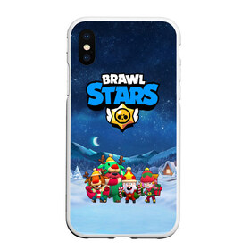 Чехол для iPhone XS Max матовый с принтом Новогодний Brawl Stars , Силикон | Область печати: задняя сторона чехла, без боковых панелей | brawl stars | brawl stars 8 bit | brawl stars crow | brawl stars crow phoenix | brawl stars l | brawl stars leon | brawl stars leon shark | brawl stars nita | brawl stars robot spike | brawl stars spike | бравл старс | бравла старс | браво с