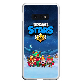 Чехол для Samsung S10E с принтом Новогодний Brawl Stars , Силикон | Область печати: задняя сторона чехла, без боковых панелей | brawl stars | brawl stars 8 bit | brawl stars crow | brawl stars crow phoenix | brawl stars l | brawl stars leon | brawl stars leon shark | brawl stars nita | brawl stars robot spike | brawl stars spike | бравл старс | бравла старс | браво с