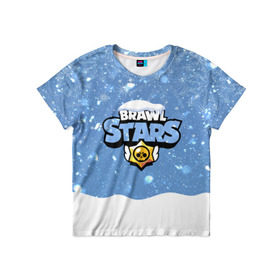 Детская футболка 3D с принтом Christmas Brawl Stars , 100% гипоаллергенный полиэфир | прямой крой, круглый вырез горловины, длина до линии бедер, чуть спущенное плечо, ткань немного тянется | 2020 | brawl | brawl stars | christmas | leon | new year | stars | бравл старс | брол старс | леон | новогодний | новый год | рождество