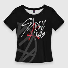 Женская футболка 3D Slim с принтом Stray Kids ,  |  | Тематика изображения на принте: 3racha | i.n | jyp nation | k pop | kpop | skz | stray kids | к поп | кпоп | ли ноу | скз | страй кидс | стрэй кидс | сынмина | уджин | феликса | хана | хёнджина | чана | чанбина