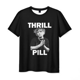 Мужская футболка 3D с принтом Thrill pill , 100% полиэфир | прямой крой, круглый вырез горловины, длина до линии бедер | Тематика изображения на принте: pill | thrill | thrill pill | пилл | тимур самедов | трилл | трилл пилл