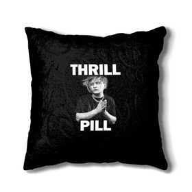 Подушка 3D с принтом Thrill pill , наволочка – 100% полиэстер, наполнитель – холлофайбер (легкий наполнитель, не вызывает аллергию). | состоит из подушки и наволочки. Наволочка на молнии, легко снимается для стирки | pill | thrill | thrill pill | пилл | тимур самедов | трилл | трилл пилл