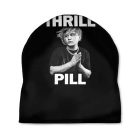 Шапка 3D с принтом Thrill pill , 100% полиэстер | универсальный размер, печать по всей поверхности изделия | Тематика изображения на принте: pill | thrill | thrill pill | пилл | тимур самедов | трилл | трилл пилл