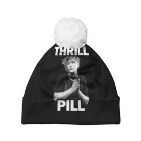 Шапка 3D c помпоном с принтом Thrill pill , 100% полиэстер | универсальный размер, печать по всей поверхности изделия | Тематика изображения на принте: pill | thrill | thrill pill | пилл | тимур самедов | трилл | трилл пилл