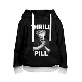 Детская толстовка 3D с принтом Thrill pill , 100% полиэстер | двухслойный капюшон со шнурком для регулировки, мягкие манжеты на рукавах и по низу толстовки, спереди карман-кенгуру с мягким внутренним слоем | Тематика изображения на принте: pill | thrill | thrill pill | пилл | тимур самедов | трилл | трилл пилл