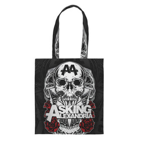 Шоппер 3D с принтом Asking Alexandria , 100% полиэстер | Плотность: 200 г/м2; Размер: 34×35 см; Высота лямок: 30 см | asking alexandria | аскинг александриа | группы | метал | музыка | рок | хэви метал | электроникор