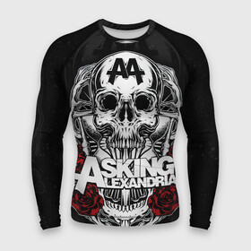 Мужской рашгард 3D с принтом Asking Alexandria ,  |  | asking alexandria | аскинг александриа | группы | метал | музыка | рок | хэви метал | электроникор