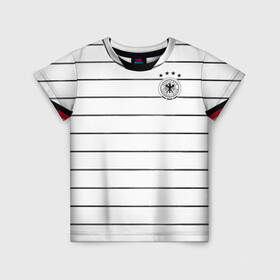 Детская футболка 3D с принтом Germany home 2020 EURO , 100% гипоаллергенный полиэфир | прямой крой, круглый вырез горловины, длина до линии бедер, чуть спущенное плечо, ткань немного тянется | champion | championship | euro | germany | tdrfifa19 | uefa | евро | уефа | чемпиона европы