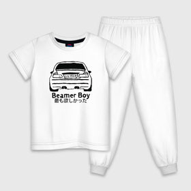 Детская пижама хлопок с принтом Beamer boy , 100% хлопок |  брюки и футболка прямого кроя, без карманов, на брюках мягкая резинка на поясе и по низу штанин
 | beamer | beamer boy | bmw | lil | lil peep | peep | rap