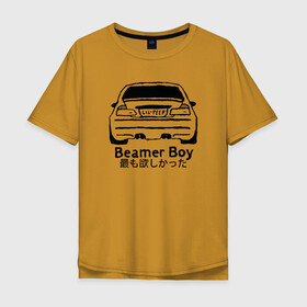 Мужская футболка хлопок Oversize с принтом Beamer boy , 100% хлопок | свободный крой, круглый ворот, “спинка” длиннее передней части | beamer | beamer boy | bmw | lil | lil peep | peep | rap