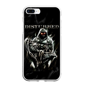 Чехол для iPhone 7Plus/8 Plus матовый с принтом Disturbed , Силикон | Область печати: задняя сторона чехла, без боковых панелей | Тематика изображения на принте: asylum | disturbed | heavy metal | immortalized | the guy | the lost children | группы | метал | рок