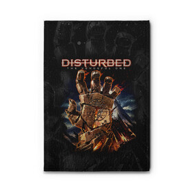 Обложка для автодокументов с принтом Disturbed , натуральная кожа |  размер 19,9*13 см; внутри 4 больших “конверта” для документов и один маленький отдел — туда идеально встанут права | Тематика изображения на принте: asylum | disturbed | heavy metal | immortalized | the guy | the lost children | группы | метал | рок