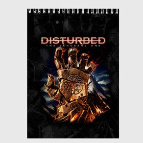 Скетчбук с принтом Disturbed , 100% бумага
 | 48 листов, плотность листов — 100 г/м2, плотность картонной обложки — 250 г/м2. Листы скреплены сверху удобной пружинной спиралью | asylum | disturbed | heavy metal | immortalized | the guy | the lost children | группы | метал | рок