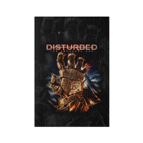 Обложка для паспорта матовая кожа с принтом Disturbed , натуральная матовая кожа | размер 19,3 х 13,7 см; прозрачные пластиковые крепления | Тематика изображения на принте: asylum | disturbed | heavy metal | immortalized | the guy | the lost children | группы | метал | рок