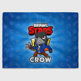 Плед 3D с принтом BRAWL STARS CROW , 100% полиэстер | закругленные углы, все края обработаны. Ткань не мнется и не растягивается | brawl stars | brawl stars crow | brawler | crow | бравл старз | бравлер | ворон